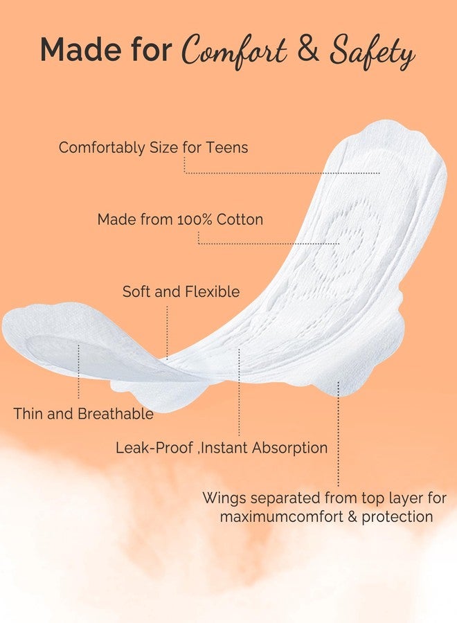 PurComfy Teens First Period Starter Kit for Girls 9-10-11-12-14 63pcs Period Pads for Tweens Teens, Menstrual Pad Box for Girls Period Kit for School, 4 Essential Size fit for Tween Period Underwear - Image 4